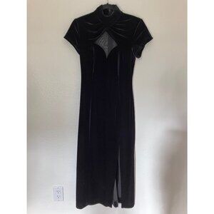Vintage Night Way Collections Black Velvet Dress Size 8